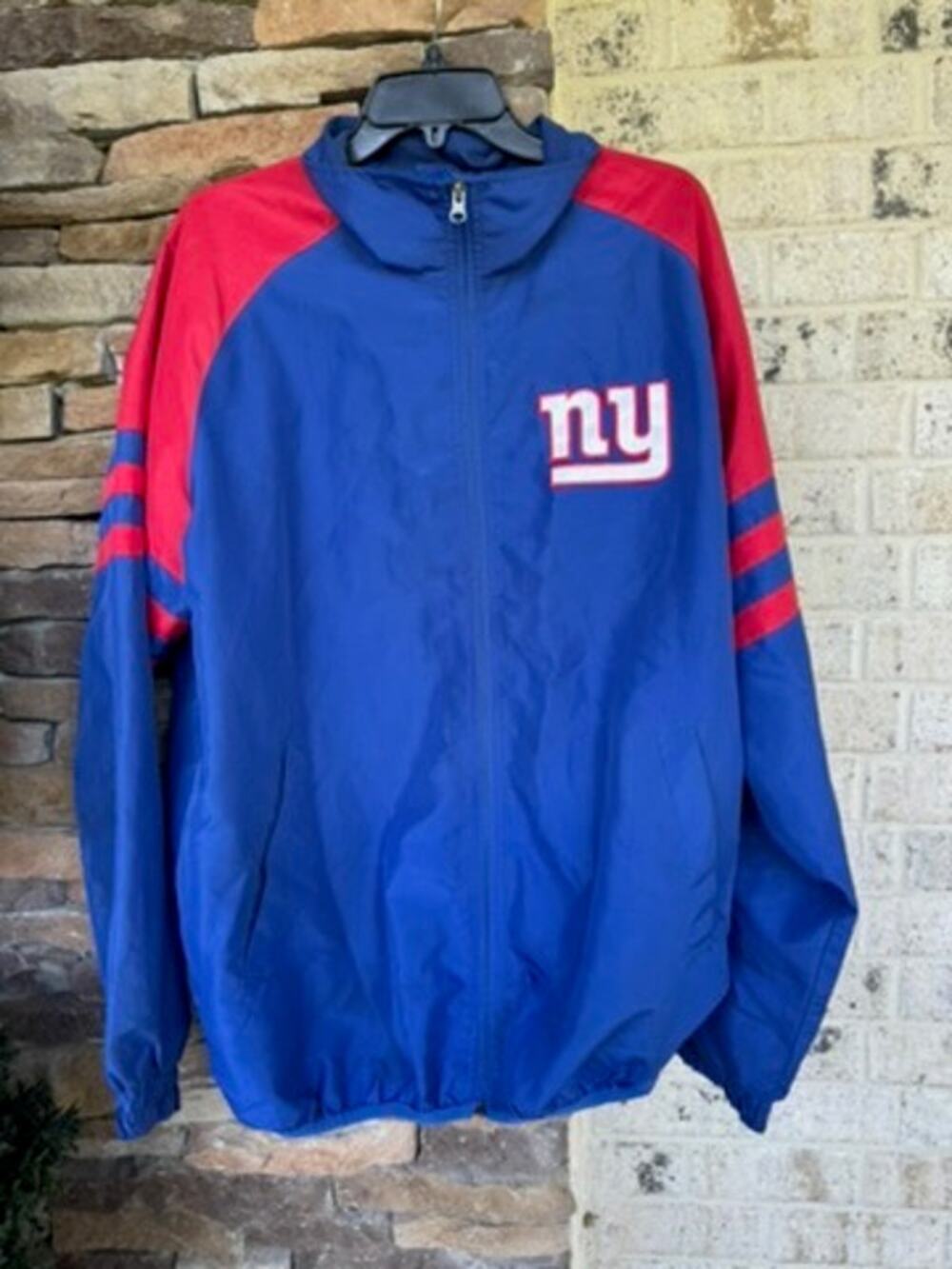 NFL New York Giants G-III Full Zip Windbreaker Jacket Men's XL Blue Red